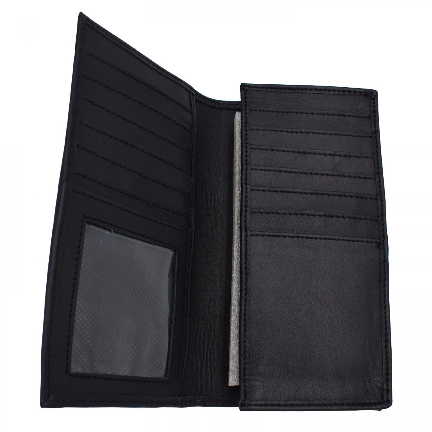 MMA - NATURAL GRAIN COWHIDE LEATHER WESTERN LONG WALLET WITH MULTI-CARD CAPACITY BIFOLD