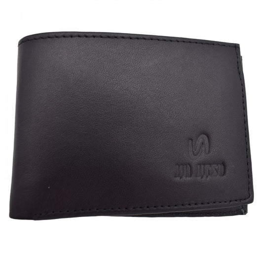 BJJ- NATURAL GRAIN COWHIDE LEATHER WESTERN SMART WALLET WITH MULTI-CARD CAPACITY BIFOLD