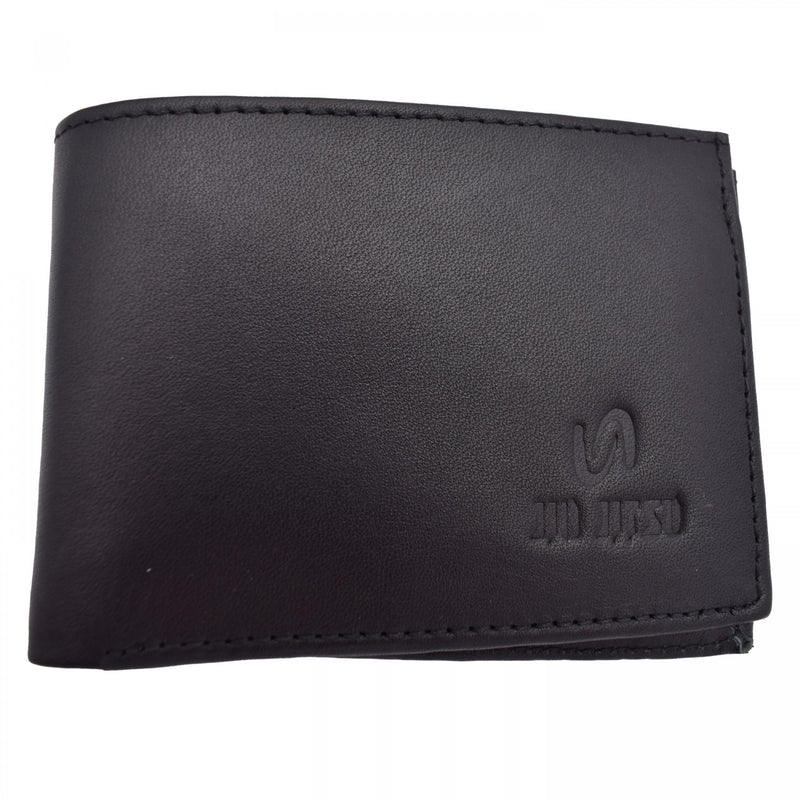 BJJ- NATURAL GRAIN COWHIDE LEATHER WESTERN SMART WALLET WITH MULTI-CARD CAPACITY BIFOLD