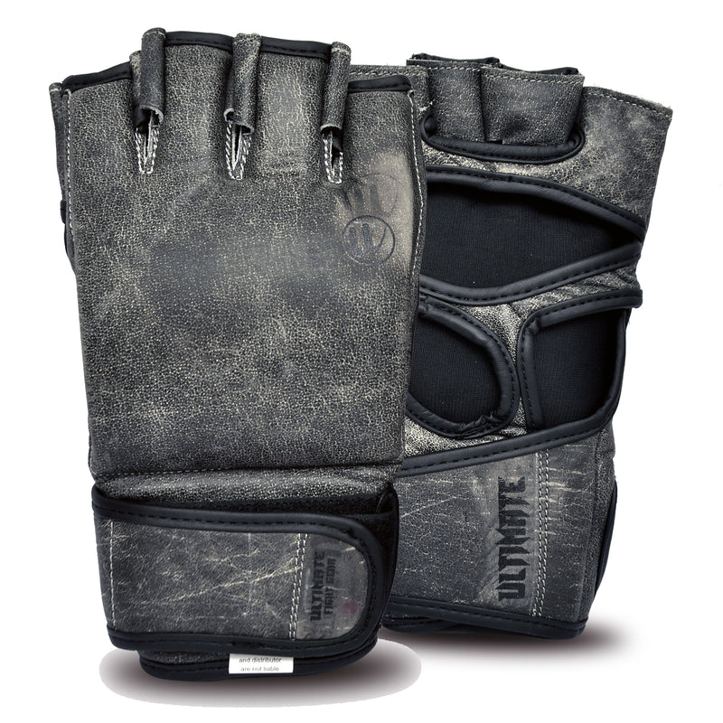 Ultimate - Antique - Gray Series MMA Gloves - Genuine Leather