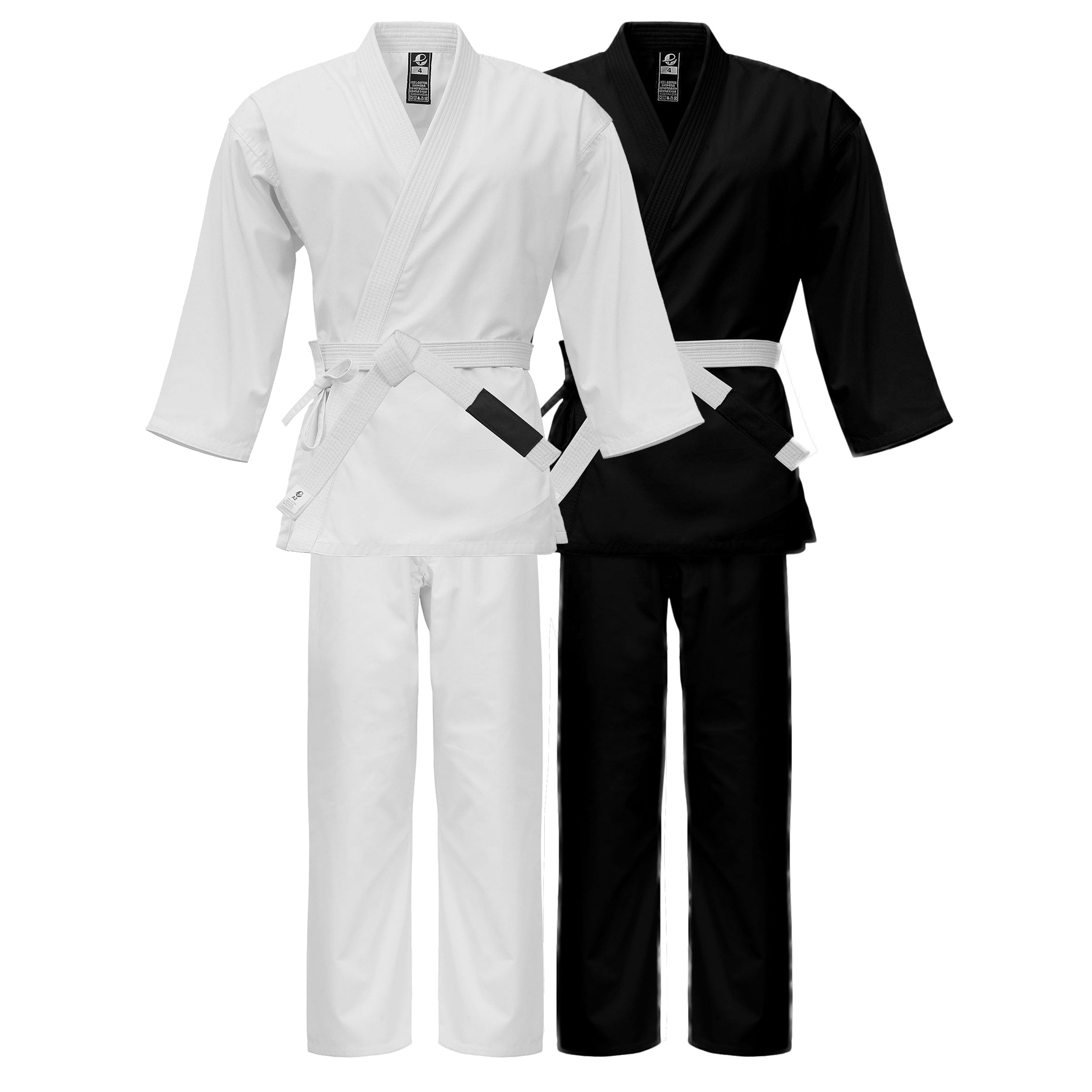 Kids Karate Uniform Black & White, UFG Heavy Weight Karate Uniform Gi