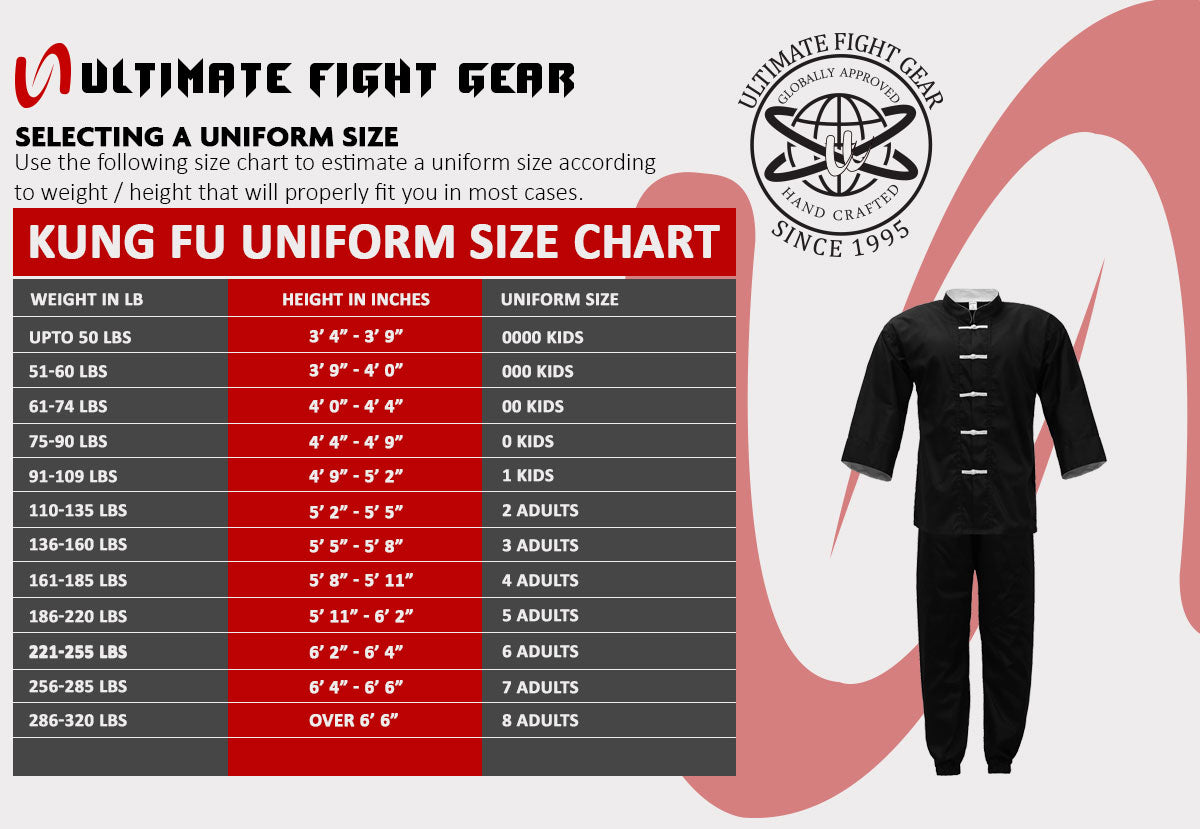UFG - Kung Fu Uniform - White Frog Kids Adults Unisex