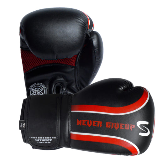 Ultimate - Never Giveup - Boxing Gloves For Boxing MMA Muay Thai Bagwork Training & Fight