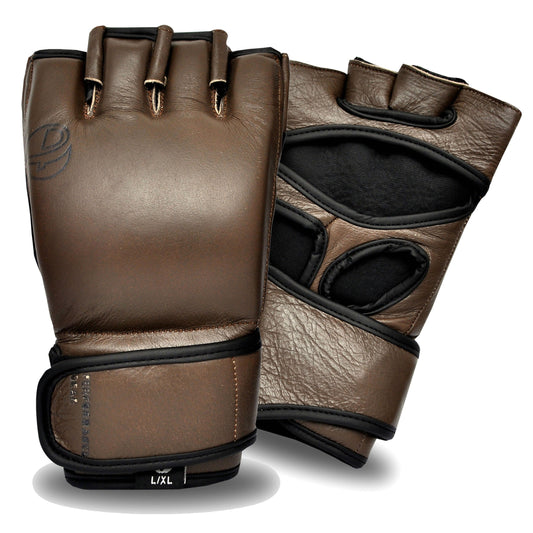 Ultimate - Windsor Series - Vintage Genuine Leather MMA Gloves - Boxing MMA Muay Thai Training & Fight