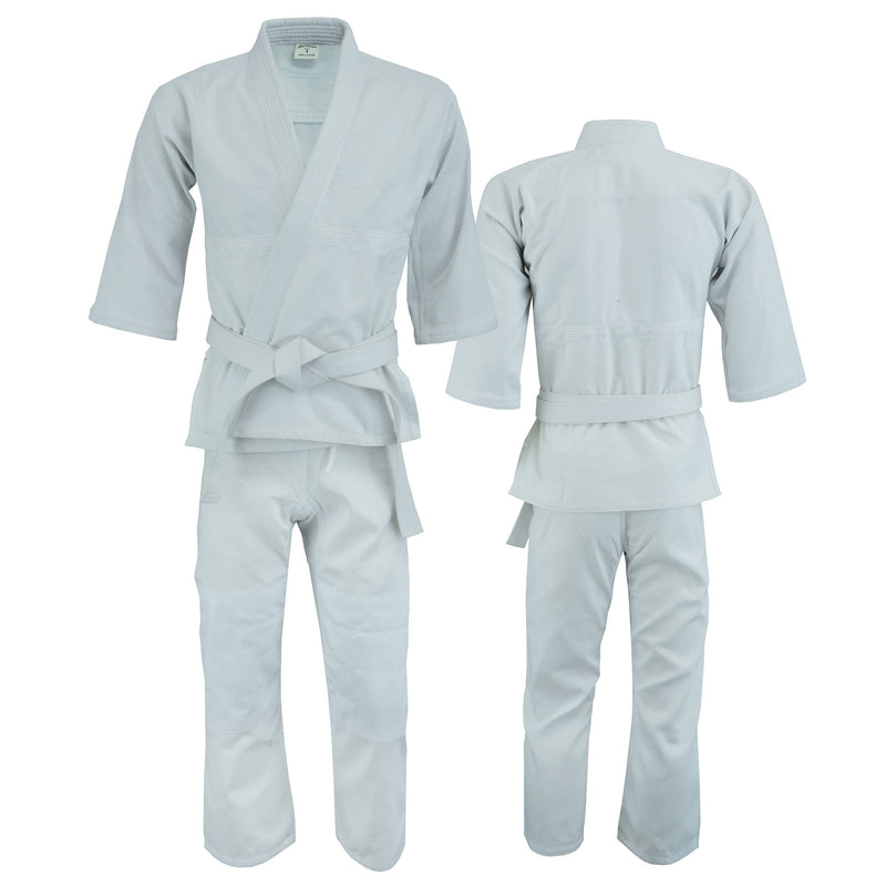 UFG - Judo Single Weave Kids Adults Unisex Karate Gi Uniform - (Belt Included)