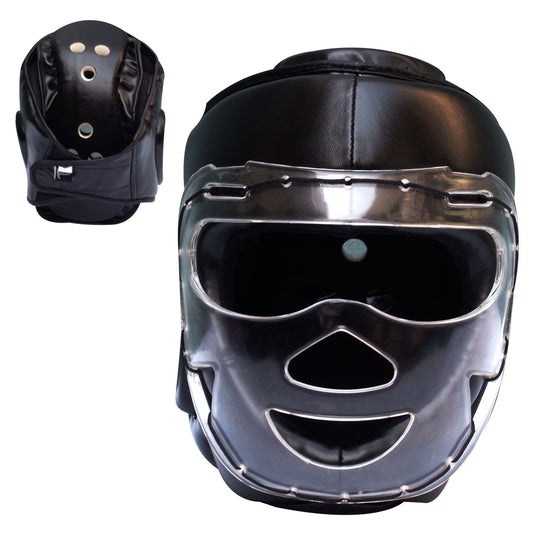 Ultimate - Head Guard With Clear Caged - MMA Boxing Muay Thai Training Fight