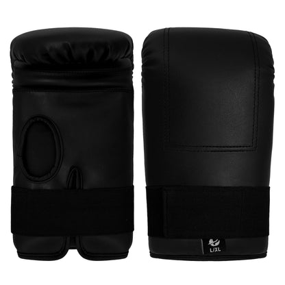 Ultimate - Classic Bag Mitt All Black Bagwork Gloves For Boxing MMA Muay Thai Training