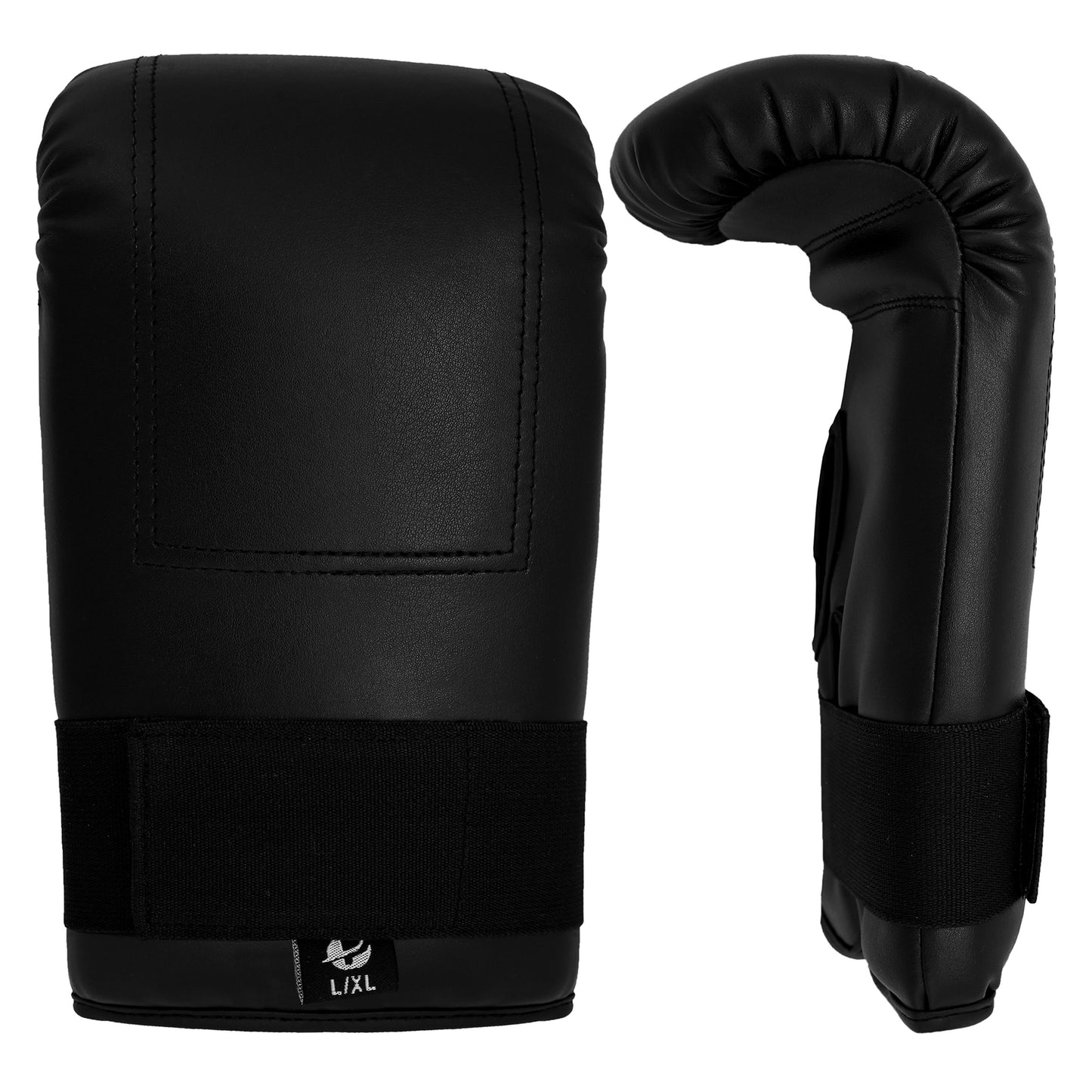 Ultimate - Classic Bag Mitt All Black Bagwork Gloves For Boxing MMA Muay Thai Training