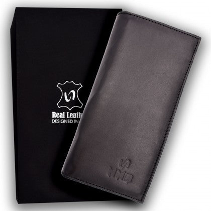 MMA - NATURAL GRAIN COWHIDE LEATHER WESTERN LONG WALLET WITH MULTI-CARD CAPACITY BIFOLD