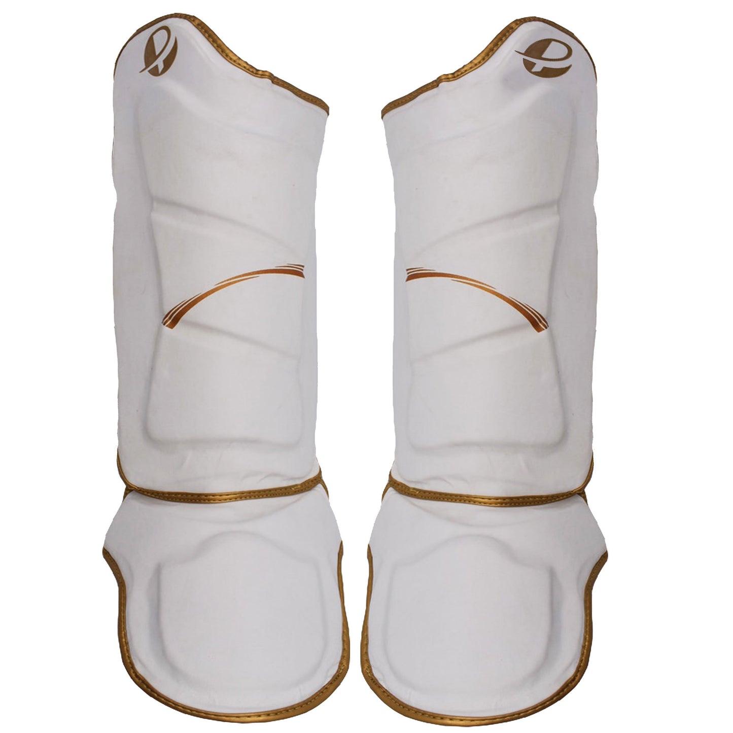 Ultimate - Elite Shin Instep White Gold - Boxing MMA Muay Thai Training Protection