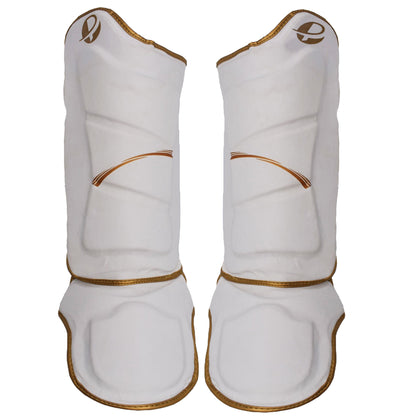 Ultimate - Elite Shin Instep White Gold - Boxing MMA Muay Thai Training Protection