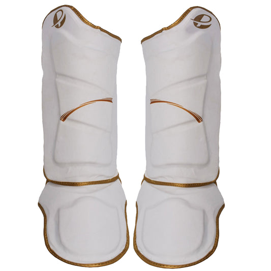 Ultimate - Elite Shin Instep White Gold - Boxing MMA Muay Thai Training Protection