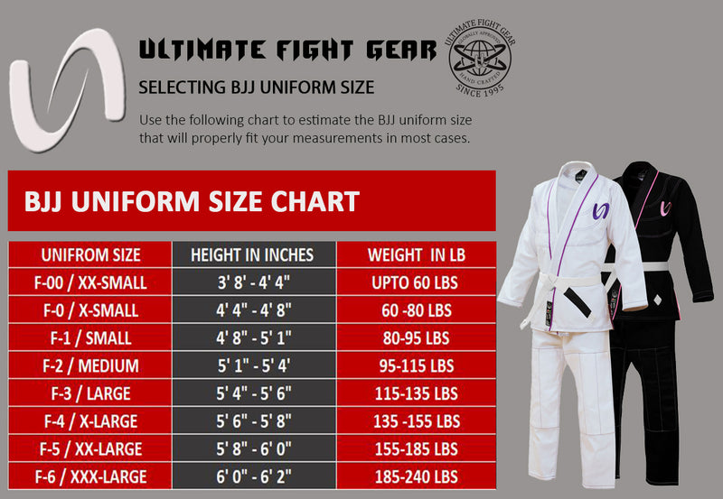 UFG - Female Essential Brazilian Jiu Jitsu Kimono BJJ Gi Uniform - Special Edition For Female - Kids Adults