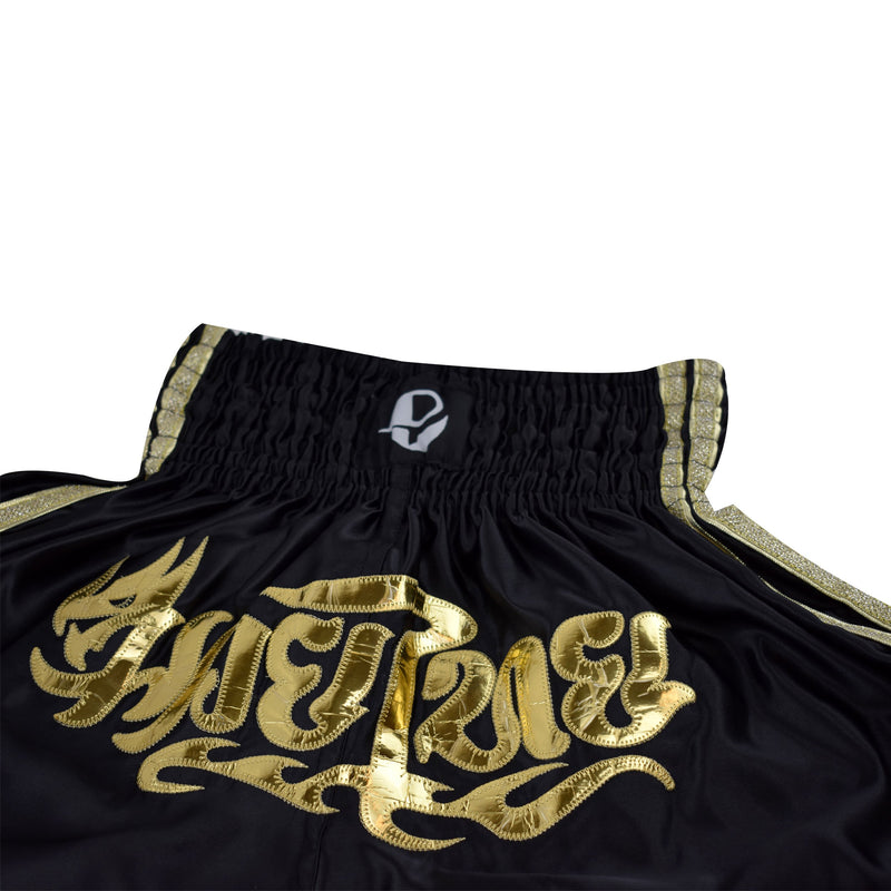 Elite Blackout Muay Thai Shorts - Ultimate Fight Gear 