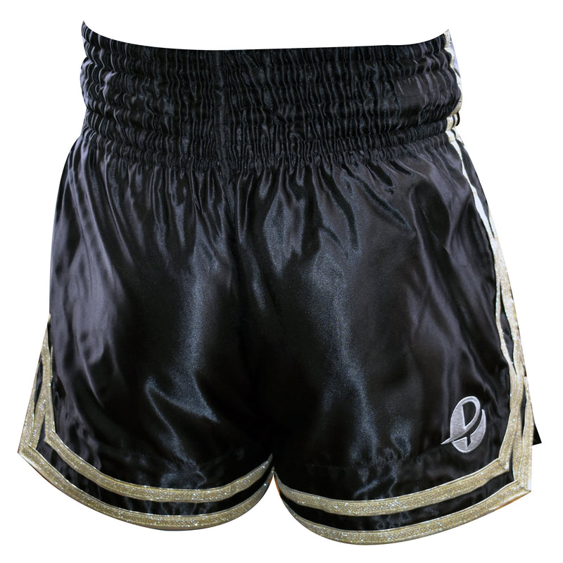 Elite Blackout Muay Thai Shorts - Ultimate Fight Gear 