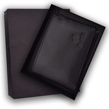 BJJ- NATURAL GRAIN COWHIDE LEATHER WESTERN SMART WALLET WITH MULTI-CARD CAPACITY BIFOLD