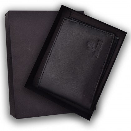 BJJ- NATURAL GRAIN COWHIDE LEATHER WESTERN SMART WALLET WITH MULTI-CARD CAPACITY BIFOLD
