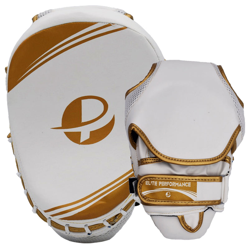 Ultimate - Elite Focus Pad White Gold - Boxing MMA Muay Thai Training