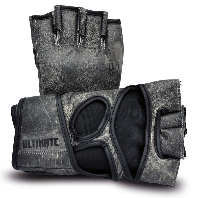 Ultimate - Antique - Gray Series MMA Gloves - Genuine Leather