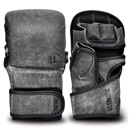Ultimate - Antique - Gray Series MMA Sparring Gloves - Genuine Leather