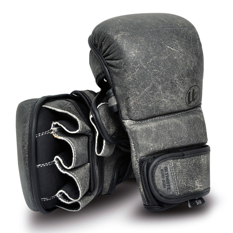 Ultimate - Antique - Gray Series MMA Sparring Gloves - Genuine Leather
