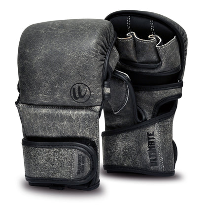 Ultimate - Antique - Gray Series MMA Sparring Gloves - Genuine Leather