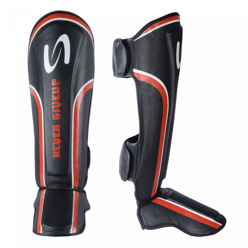 Ultimate - Never Giveup - Shin Instep Guard For Boxing MMA Muay Thai Training & Fight