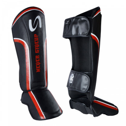 Ultimate - Never Giveup - Shin Instep Guard For Boxing MMA Muay Thai Training & Fight