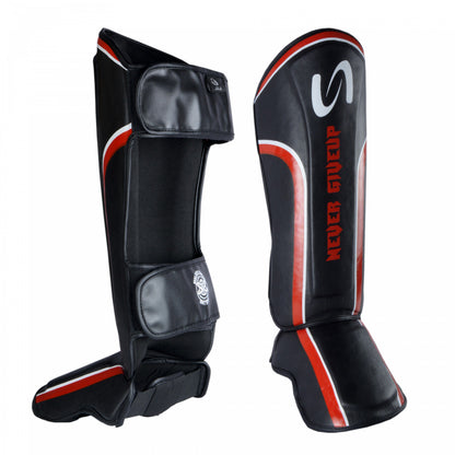 Ultimate - Never Giveup - Shin Instep Guard For Boxing MMA Muay Thai Training & Fight