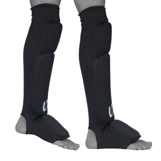 Ultimate - Cloth Shin Instep With Builtin Knee Pad - Karate MMA Boxing Muay Thai Training