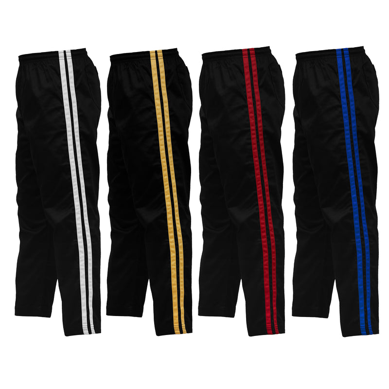 UFG - Martial Arts Striped Karate Pants Cotton & Polyester Blended - Kids Adults Unisex