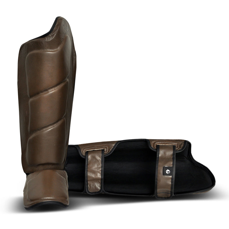 Ultimate - Windsor Series  - Vintage Genuine Leather Shin Instep - Boxing MMA Muay Thai Protection & Training